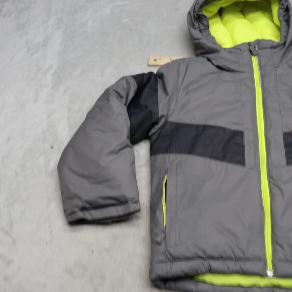 Columbia Jacket Boys XS 6/7 Grey Lightning Lift II Insulated Puffer Ski Snow